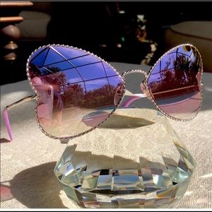 MARC JACOBS 60mm heart shaped mirrored sun…